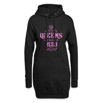 born in 2013 - Hoodie-Kleid - Schwarz - Vorne