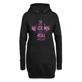 born in 2011 - Hoodie-Kleid - Schwarz - Vorne