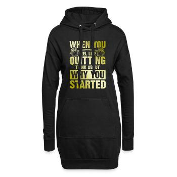 commencer les remises en forme - Sweat-shirt à capuche long Femme - noir - Devant