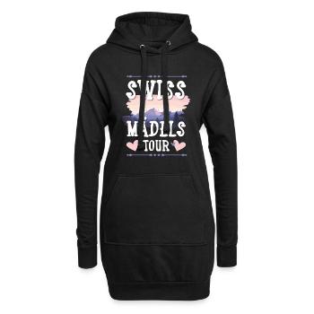 Swiss Mädels Tour - Hoodie-Kleid - Schwarz - Vorne