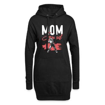 Équipe de maman de baseball - Sweat-shirt à capuche long Femme - noir - Devant