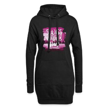 Swiss Mädels Tour - Hoodie-Kleid - Schwarz - Vorne