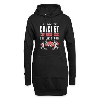 Bonne journée de cricket - Sweat-shirt à capuche long Femme - noir - Devant