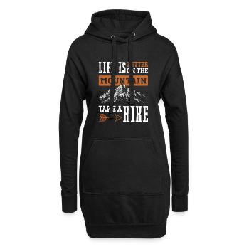 La vie est meilleure en escalade - Sweat-shirt à capuche long Femme - noir - Devant