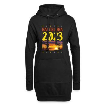 Barcelona 2023 - Hoodie-Kleid - Schwarz - Vorne