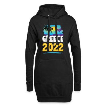 Greece 2023 - Hoodie-Kleid - Schwarz - Vorne