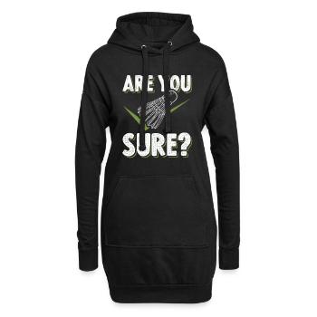 badminton witziger spruch - Hoodie-Kleid - Schwarz - Vorne