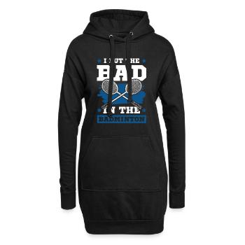 Badminton cool dicton - Sweat-shirt à capuche long Femme - noir - Devant