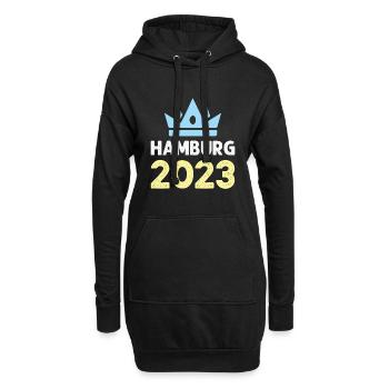 Hambourg 2023 Krone - Sweat-shirt à capuche long Femme - noir - Devant