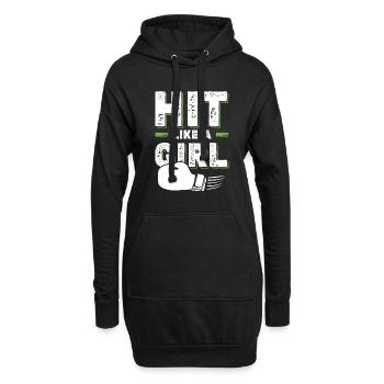 Boxer Girl - Sweat-shirt à capuche long Femme - noir - Devant