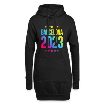 Barcelone 2023 - Sweat-shirt à capuche long Femme - noir - Devant