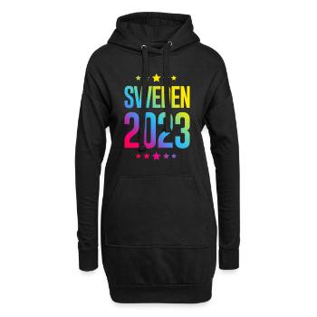 Suède 2023 - Sweat-shirt à capuche long Femme - noir - Devant