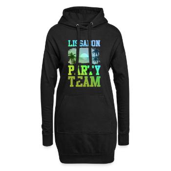 Équipe du parti de Lisbonne - Sweat-shirt à capuche long Femme - noir - Devant