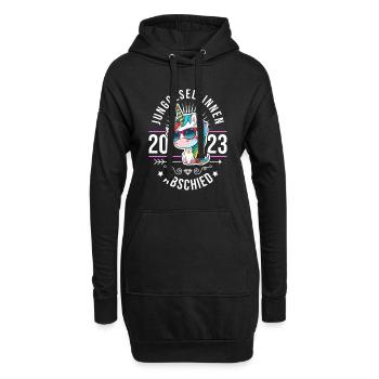 Junggesellinnen Abschied 2023 Einhorn - Hoodie-Kleid - Schwarz - Vorne