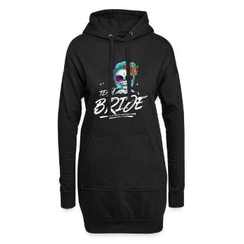 Squelette de mariage Team Bride - Sweat-shirt à capuche long Femme - noir - Devant