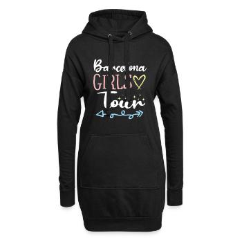 Barcelona Girls Tour - Sweat-shirt à capuche long Femme - noir - Devant