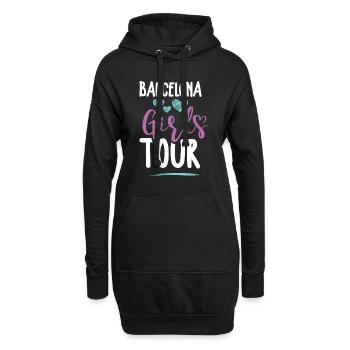 Barcelona Girls Tour - Sweat-shirt à capuche long Femme - noir - Devant