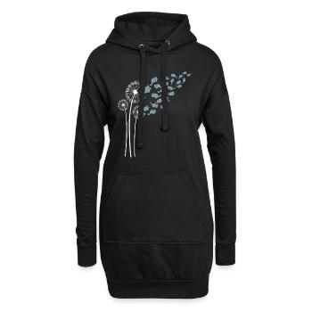 Fleur de pissenlit de chinchilla pour les amateurs de pissenlits - Sweat-shirt à capuche long Femme - noir - Devant