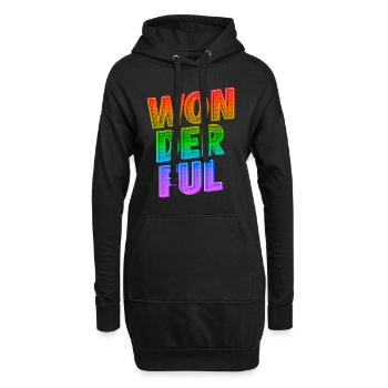Merveilleux | Brillez avec une énergie LGBTQ positive - Sweat-shirt à capuche long Femme - noir - Devant