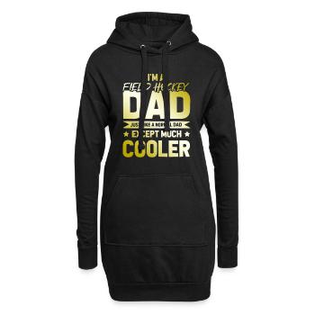 Feldhockey Dad - Hoodie-Kleid - Schwarz - Vorne