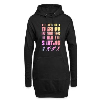 Skate Therapy - Hoodie Dress - black - Front