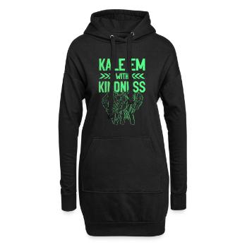 vegan veganer - Hoodie-Kleid - Schwarz - Vorne