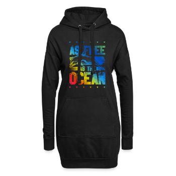delfine save the ocean - Hoodie-Kleid - Schwarz - Vorne