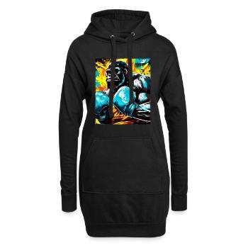 Gorilla Boxer Kämpfer Beast - Hoodie-Kleid - Schwarz - Vorne