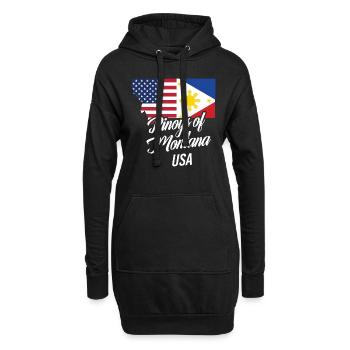 Les Philippins du Montana dessinent pour des fil-ams fiers - Sweat-shirt à capuche long Femme - noir - Devant