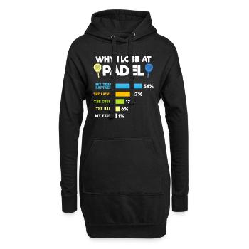 Padel Paddel Schläger Tennis Sport I Geschenk - Hoodie-Kleid - Schwarz - Vorne