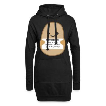 Positive Patate Joie de vivre Attitude face à la vie Joie - Sweat-shirt à capuche long Femme - noir - Devant