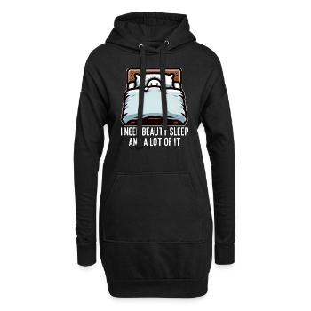 J’AI BESOIN DE SOMMEIL RÉPARATEUR ET DE BEAUCOUP DE SOMMEIL - Sweat-shirt à capuche long Femme - noir - Devant