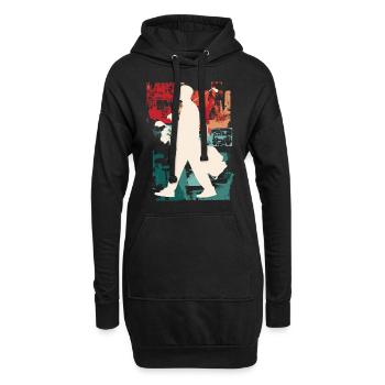 Golf Golfen Golfspieler Sport Hobby Club Vintage - Hoodie-Kleid - Schwarz - Vorne