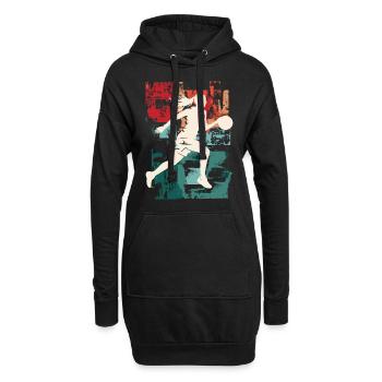 basket-ball femme basketteur joueur de basket-ball - Sweat-shirt à capuche long Femme - noir - Devant