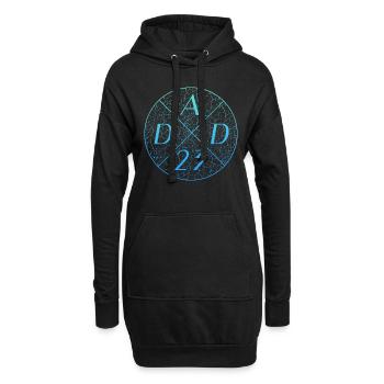 Dad 23 - Hoodie-Kleid - Schwarz - Vorne
