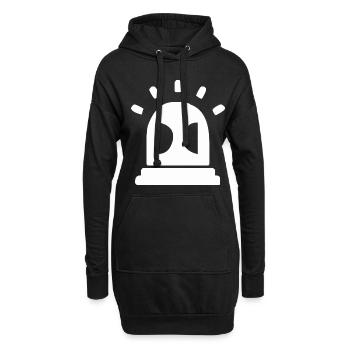 Die Sirene der Feuerwehr und der Polizei - Hoodie-Kleid - Schwarz - Vorne
