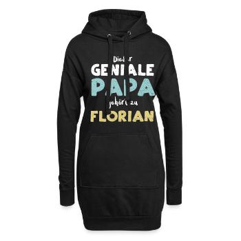Dieser Geniale Papa Gehört Zu Fl... - Hoodie-Kleid - Schwarz - Vorne