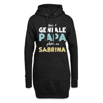Dieser Geniale Papa Gehört Zu Sa... - Hoodie-Kleid - Schwarz - Vorne