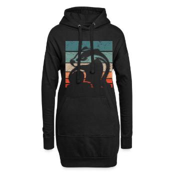 Retro Honigdachs Vintage Honigdachs - Hoodie-Kleid - Schwarz - Vorne