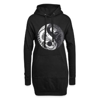 Yin Yang Japon Buddha Zen Méditation Cadeau - Sweat-shirt à capuche long Femme - noir - Devant