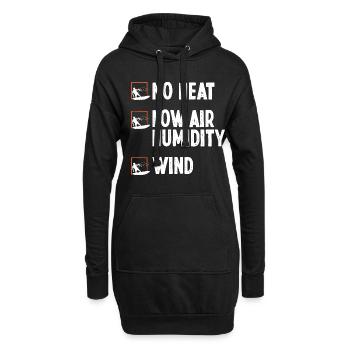 Kiteboarder Kitesurfing Kitesurf Wind Kiteboard - Sweat-shirt à capuche long Femme - noir - Devant