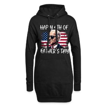 Joe Biden Joyeux 4e jour de la fête des pères - Sweat-shirt à capuche long Femme - noir - Devant