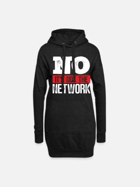 Network Engineer Its not the Computer Server - Hoodie-Kleid - Schwarz