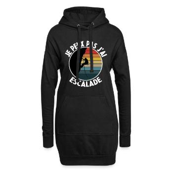 j'peux pas j'ai escalade - Sweat-shirt à capuche long Femme - noir - Devant