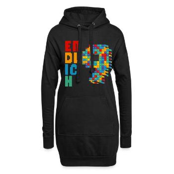 Endlich 9 Baustein - Hoodie-Kleid - Schwarz - Vorne
