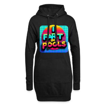 Je Pète Dans Les Piscines 5 - Sweat-shirt à capuche long Femme - noir - Devant