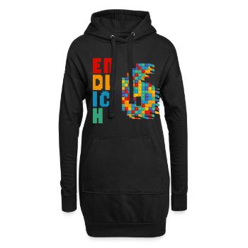 Endlich 6 Baustein - Hoodie-Kleid - Schwarz - Vorne