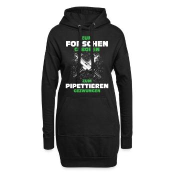 Mikrobiologie/Mikrobiologe/Biologie/Pipette - Hoodie-Kleid - Schwarz - Vorne