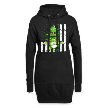 Feiertag St Patrick's Kostüm Verkleidung Angler - Hoodie-Kleid - Schwarz - Vorne