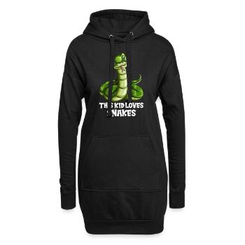 Enfant Serpent Tenue Serpent Serpent Natter Python - Sweat-shirt à capuche long Femme - noir - Devant